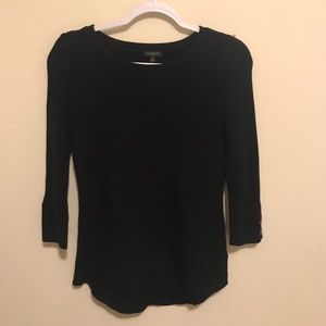Talbots Button Sleeve Thermal Top